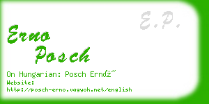 erno posch business card